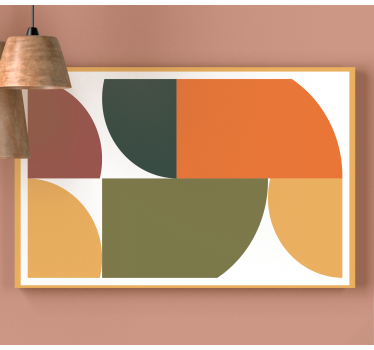 Absztrakt geometriai művészet geometriai fal vászon - TenStickers