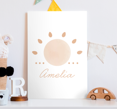 Absztrakt minimális sun nordic vászon - TenStickers