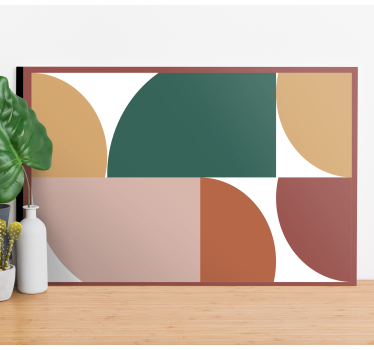 Absztrakt minta alakzatok geometriai vászon art - TenStickers