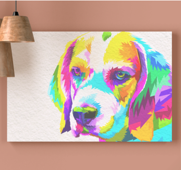 Akvarell beagle kutya vászonképek - TenStickers