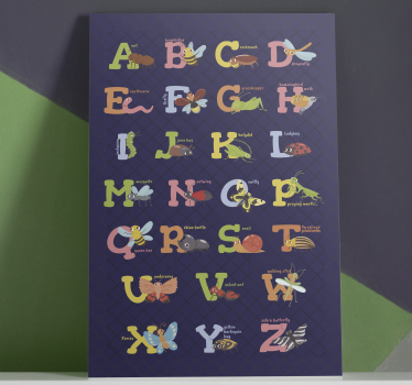 Angol ábécé levél vászon fal művészet - TenStickers