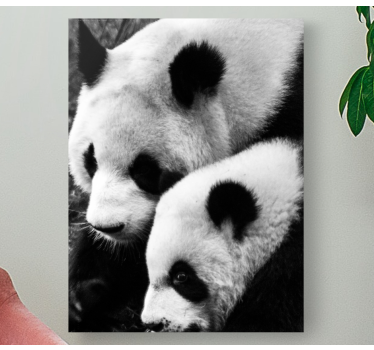 Anya és baba panda állat vászon - TenStickers