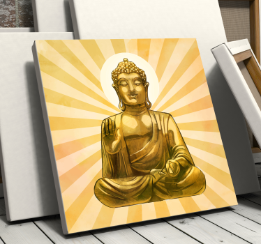 Arany buddha falvászon - TenStickers