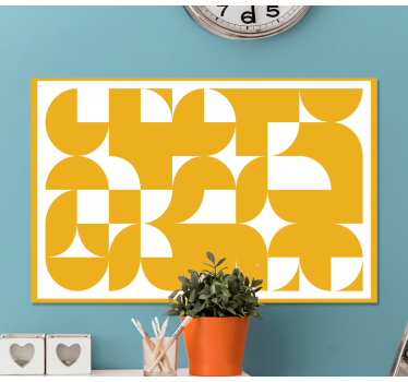 Art formák sárga minta geometriai vászon art - TenStickers