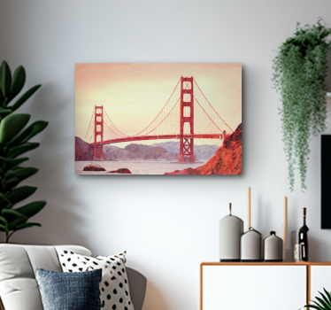 San francisco aranykapu vászon művészet - TenStickers