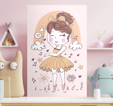 Balerina zene vászon fal művészet - TenStickers