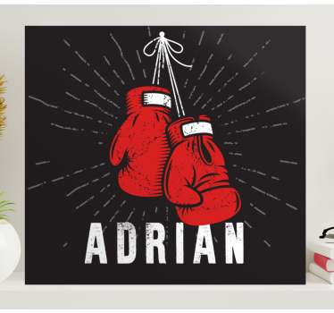 Boxer kesztyű, név szerint testreszabható vászonnyomatokkal - TenStickers