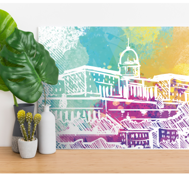Budapest színes városkép városára nyomtat - TenStickers