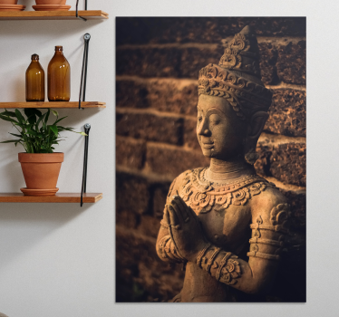Buddha figura buddha fal vászon - TenStickers