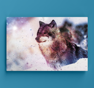 Csillagkötésű farkas modern művészeti nyomatok vászonra - TenStickers