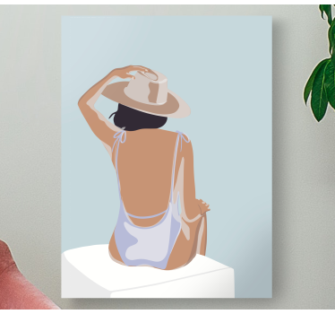 Divat lány minimalista stílusú hálószoba vászon art - TenStickers