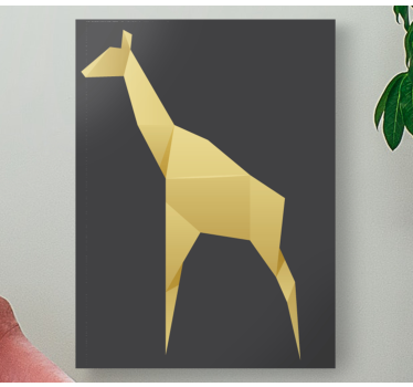 Elegáns zsiráf sziluett vászon ló - TenStickers