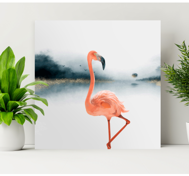Eredeti olajfestményes flamingók falnyomatok nappalihoz - TenStickers