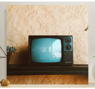 Eredeti régi vintage tv fal nyomatok a nappaliba - TenStickers