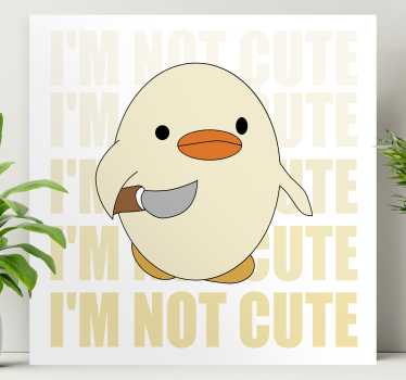 Fenyegető kis kacsa fal művészeti idézet nyomatok - TenStickers