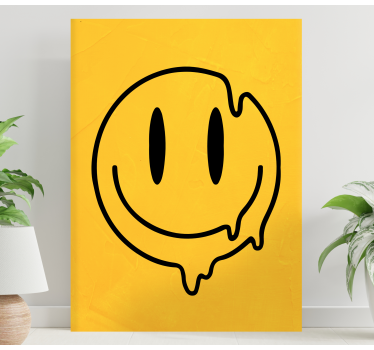 Folyékony smiley ikon vászon művészet - TenStickers