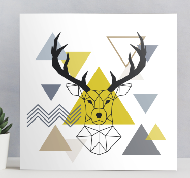 Geometriai szarvas vászonnyomatok - TenStickers
