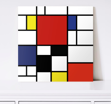 Geometrikus színblokkok vászon absztrakt - TenStickers
