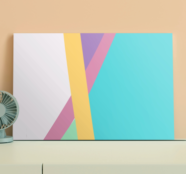 Geometrikus színes összjáték vászon absztrakt - TenStickers