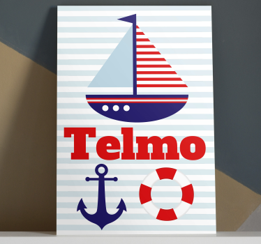 Személyre szabott gyerekek hajózási vászon fal művészet - TenStickers