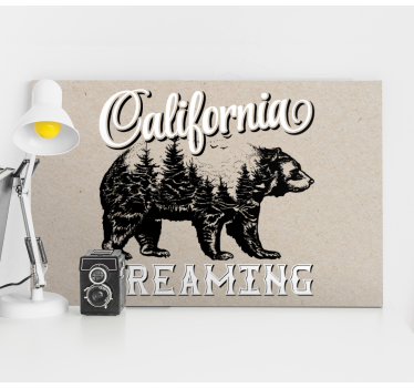 Kaliforniai medve kaland vászon 3d - TenStickers