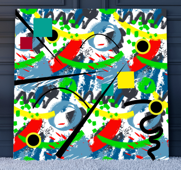 Kandinsky stílusú absztrakt keretes falművészet - TenStickers