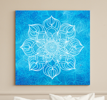 Kék festék splash mandala nyomtatott fal művészet - TenStickers
