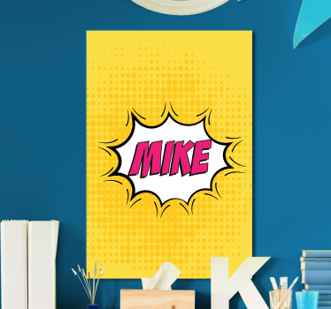 Képregény név testreszabható vászonnyomatok - TenStickers