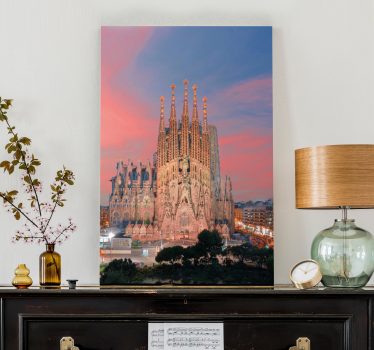 Kilátás a sagrada familia-ra este 3d vászonképek - TenStickers
