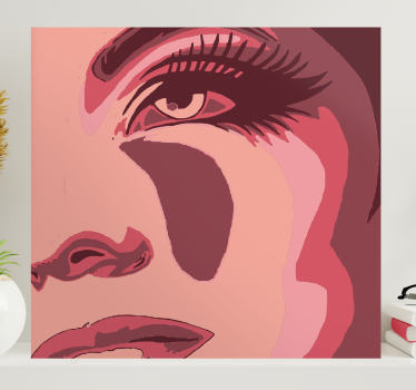 Lány arc pop art modern művészeti nyomatok vászonra - TenStickers