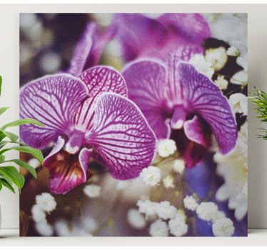 Lila orchidea virágos vászon - TenStickers