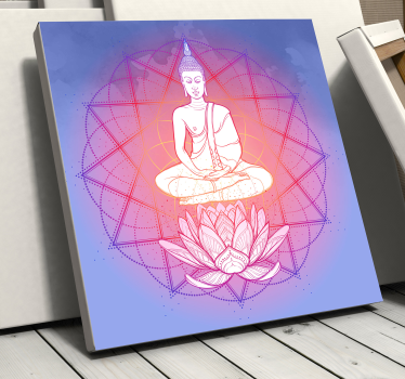 Mandala buddha meditáló mandala nyomtatott fal művészet - TenStickers