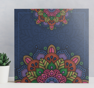 Színes mandala nyomtatott fal művészet - TenStickers
