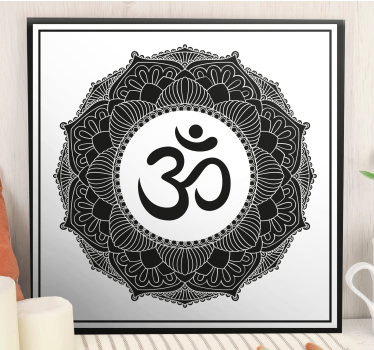 Mandala ohm szimbólum mandala keretezett vászon - TenStickers