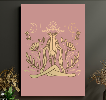Meditatív virág póz táblázatok zen - TenStickers