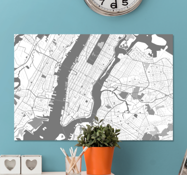 New york -i városkép nyomatok térképe - TenStickers