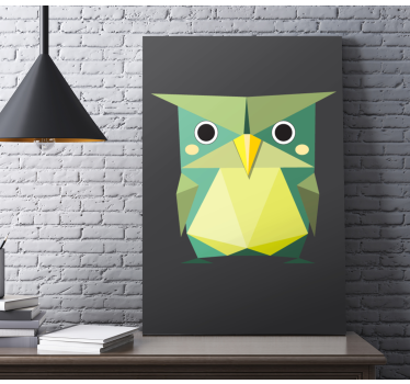Origami bagoly állat vászon - TenStickers