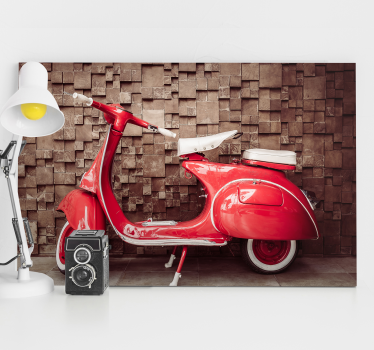 Piros motorkerékpár vintage fali nyomatok - TenStickers