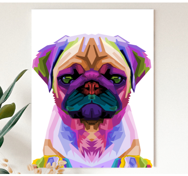 Pop art mopsz kutya vászon képek - TenStickers