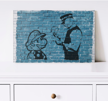Rendőr férfi gomba és mario modern művészeti nyomatok vászonra - TenStickers