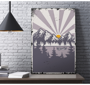 Retro táj vintage fal nyomatok - TenStickers