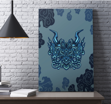 Sárkányihletésű vászon mandala - TenStickers