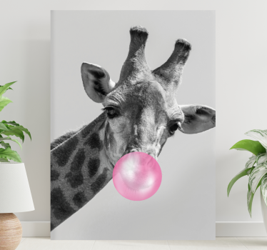 Smile art design aranyos zsiráf modern művészeti nyomatok vászonr - TenStickers