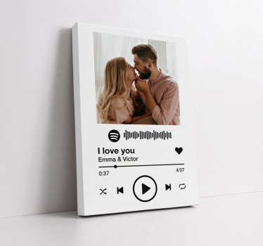 Spotify fehér háttér zene vászon fal art - TenStickers