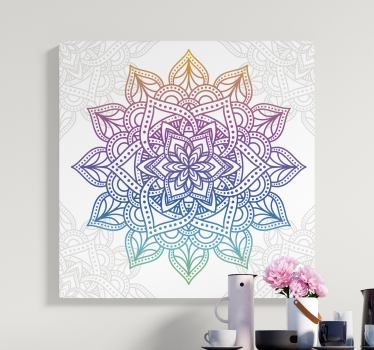 Színes gradiens mandala nyomtatott fal művészet - TenStickers