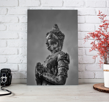 Szürke buddha falvászon - TenStickers