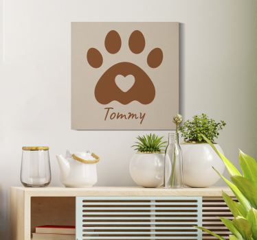 táblázatok személyre szabható mancs névvel - TenStickers
