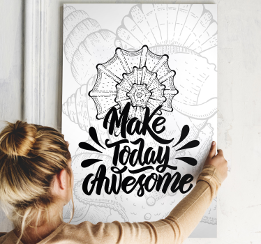 Tengeri élet és tengeri kagylók inspiráló vászon - TenStickers