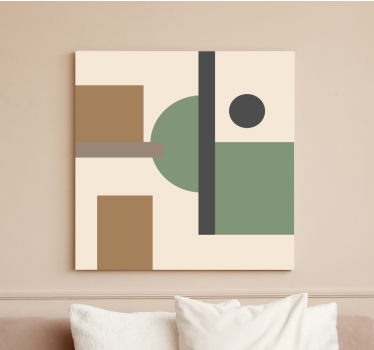 Természetes színek geometriai művészet modern művészeti nyomatok  - TenStickers