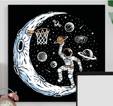 űrhajós kosárlabda hálószoba vászon - TenStickers